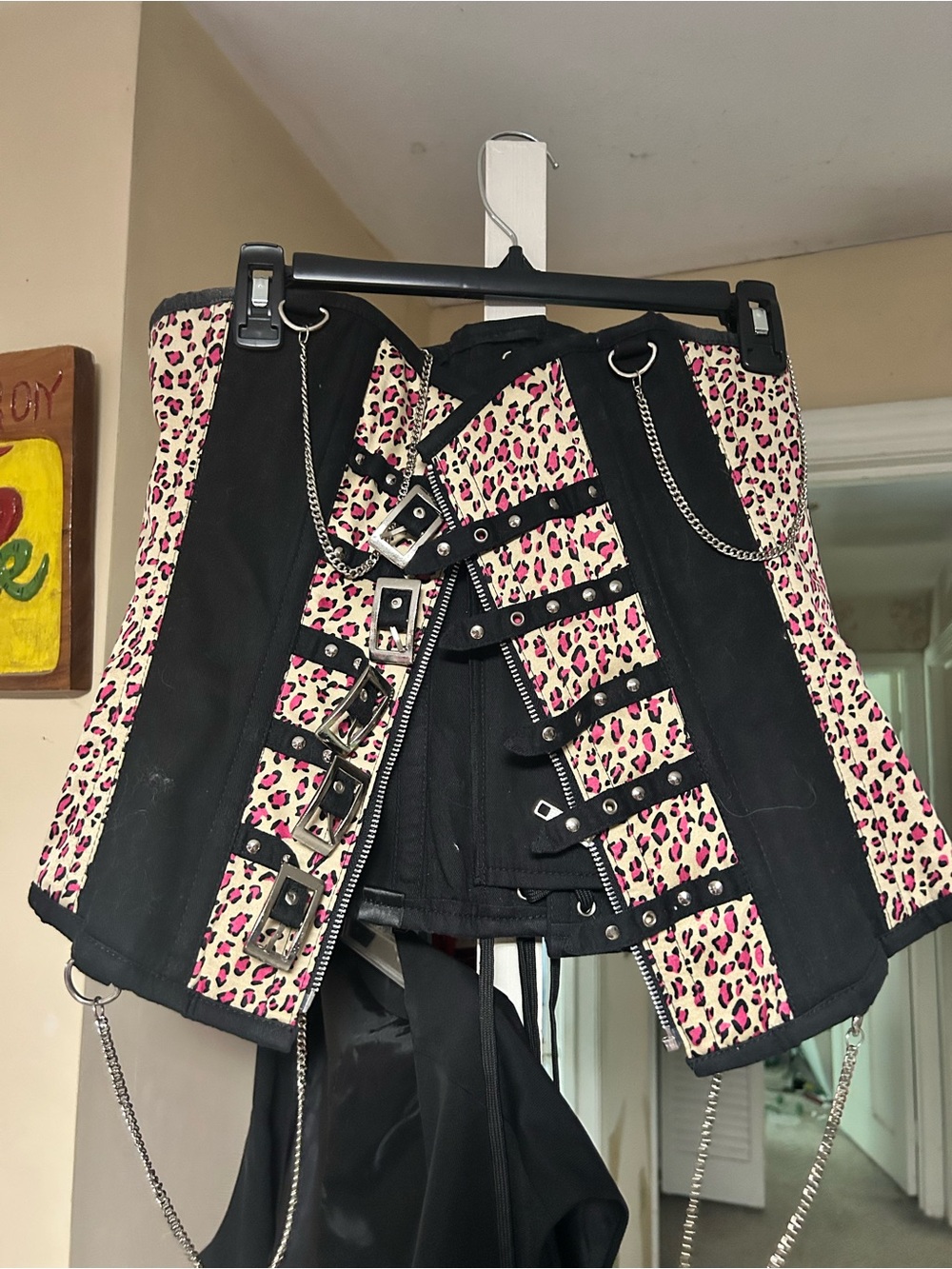 PUNK GOTH LEOPARD CORSET
